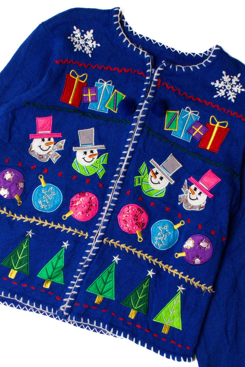 Blue Ugly Christmas Cardigan 59276