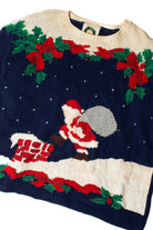 Vintage Santa on the Roof Ugly Christmas Pullovers (1994)