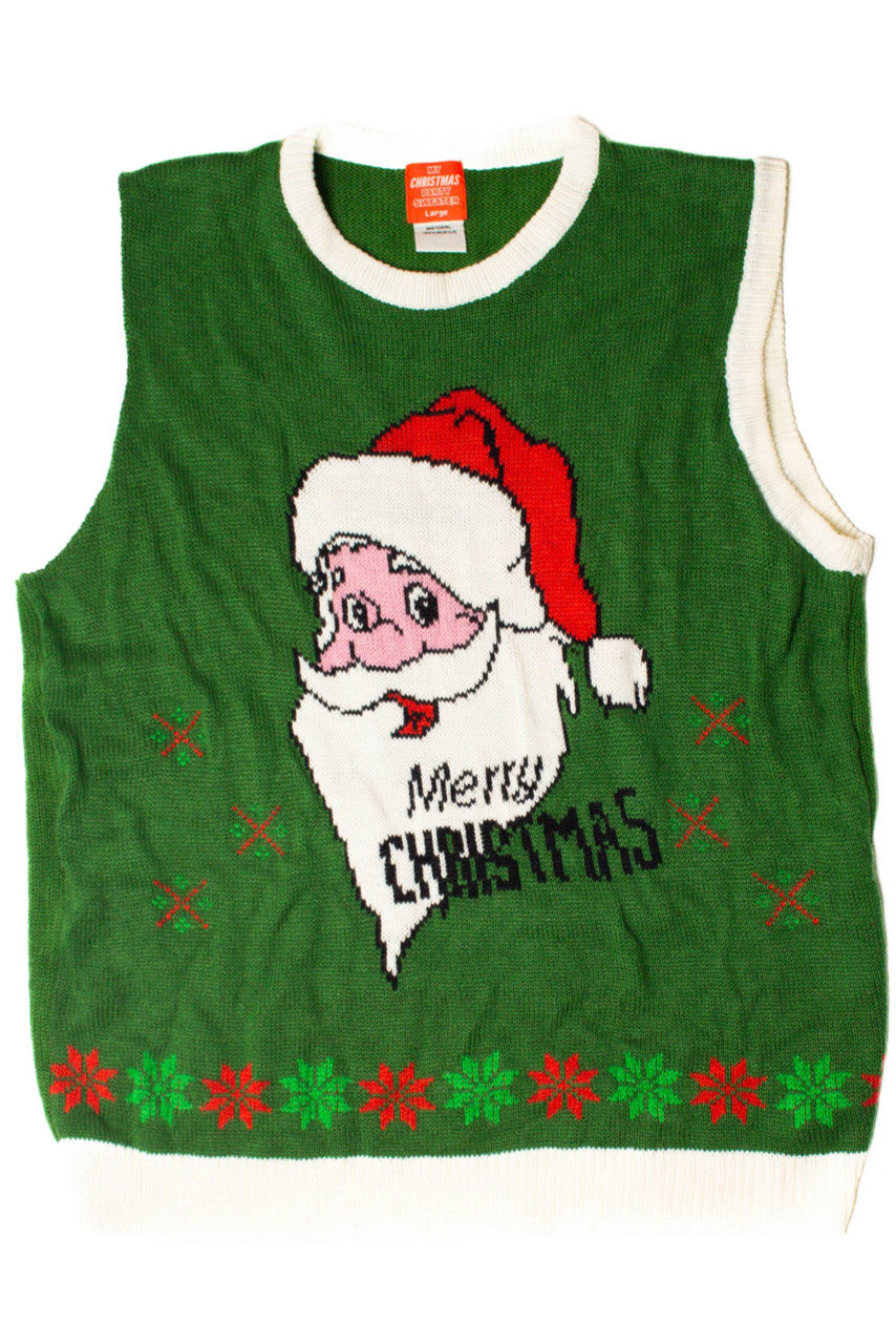 Santa Green Ugly Christmas Vest 59312