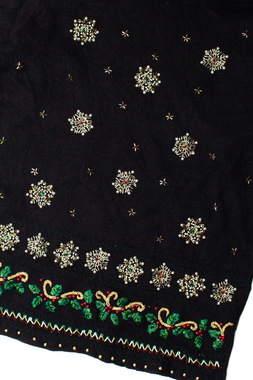 Beaded Snowflakes Ugly Christmas Pullover 59319