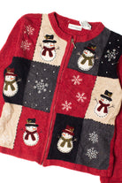 Snowman Collage Ugly Christmas Cardigan 59320