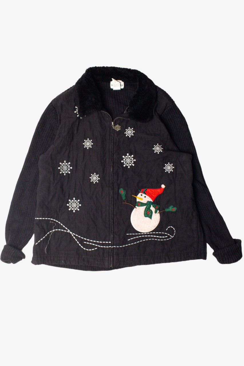 Snowy Snowman Ugly Christmas Cardigan 59330