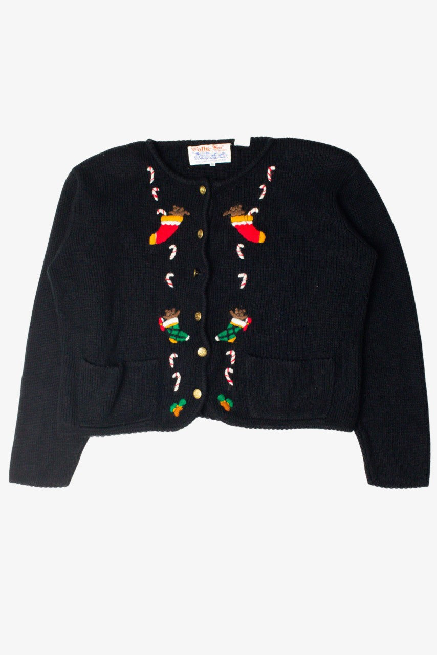 Candy Cane Stockings Ugly Christmas Cardigan 59331