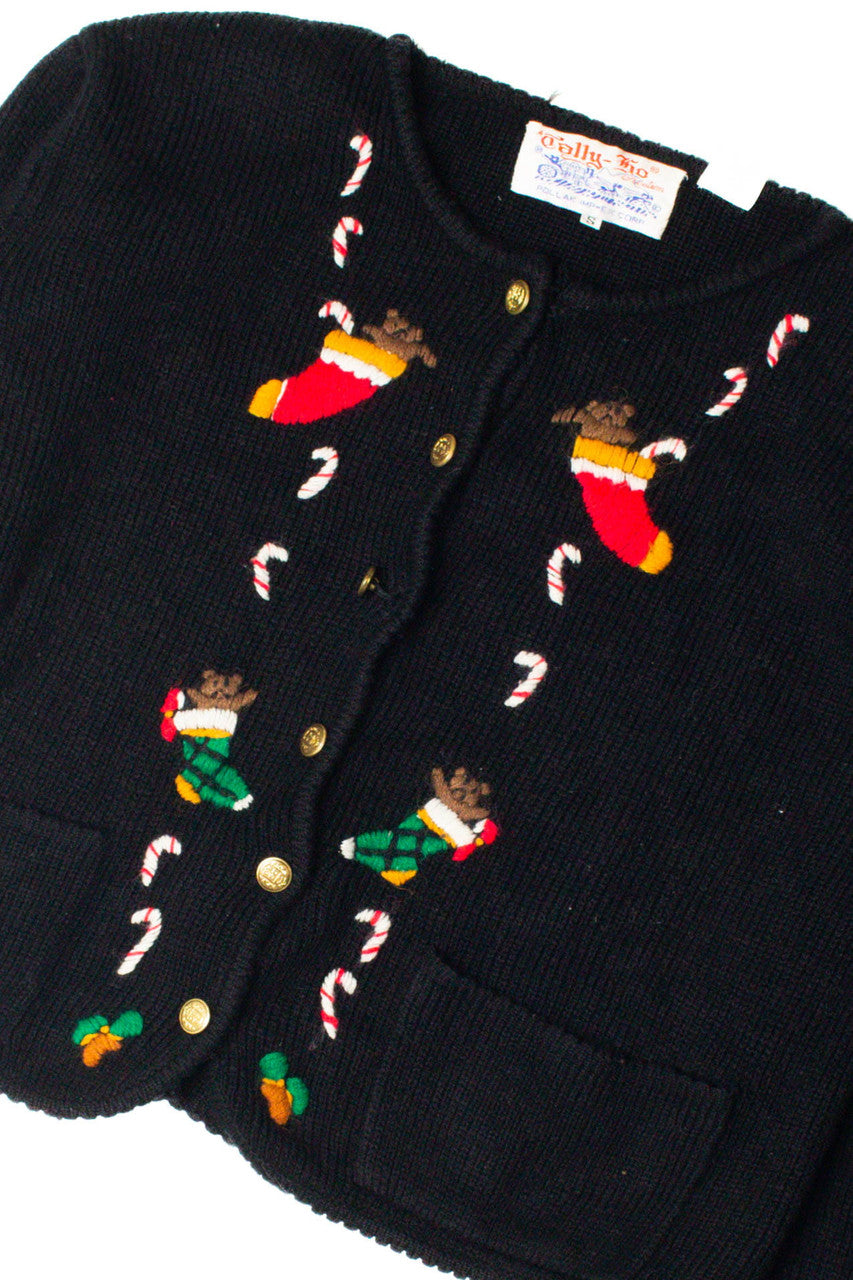 Candy Cane Stockings Ugly Christmas Cardigan 59331