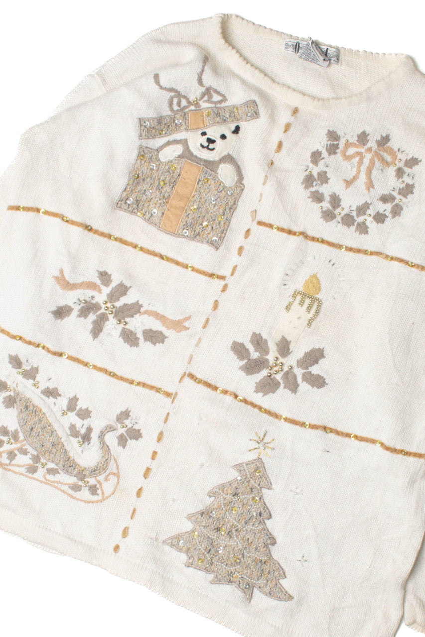 Cream Collage Ugly Christmas Pullover 59339