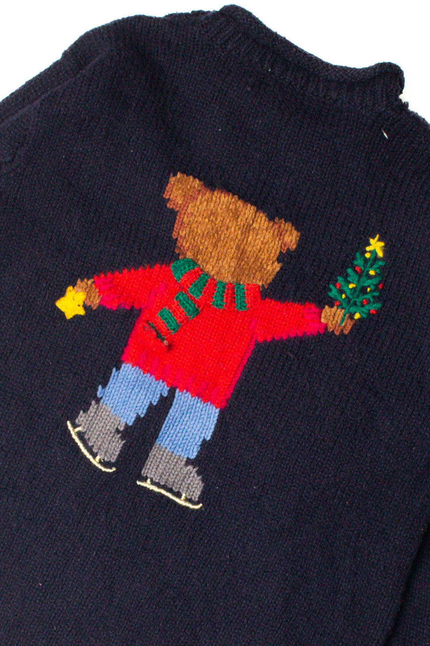 Baby Bear Holding Baby Tree Ugly Christmas Pullover 59351