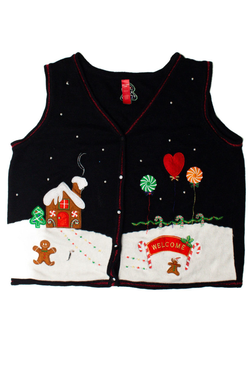Gingerbread Scene Ugly Christmas Vest 59352