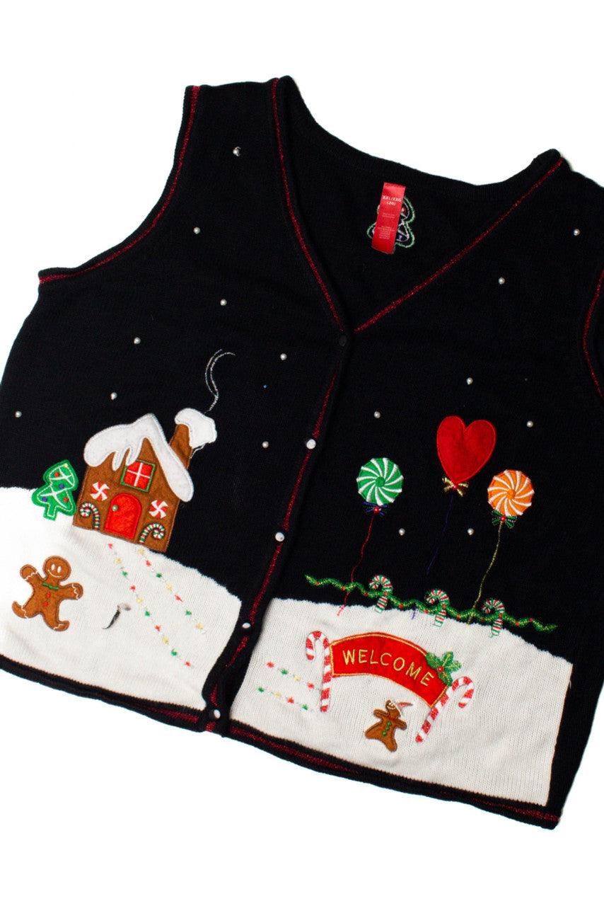 Gingerbread Scene Ugly Christmas Vest 59352