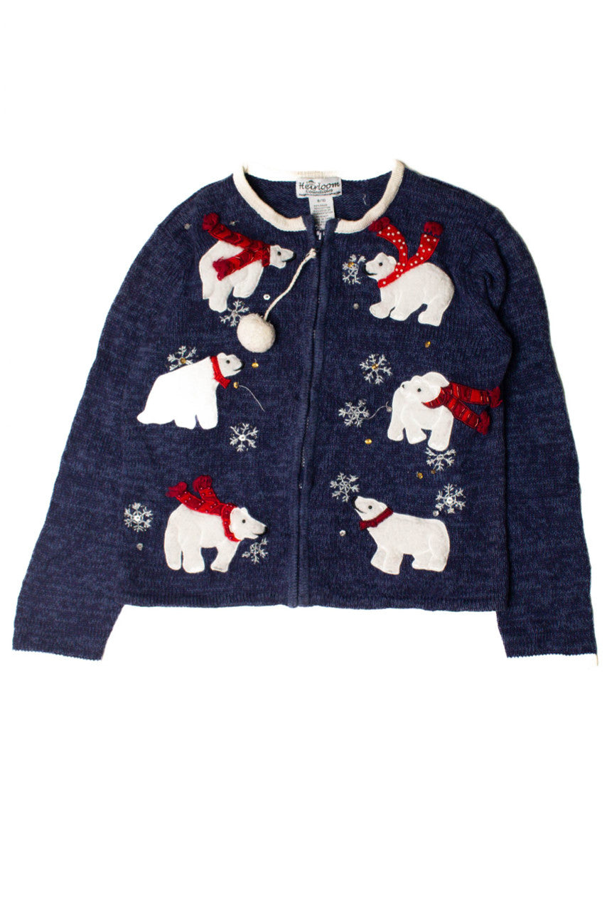 Chilly Polar Bears Ugly Christmas Cardigan 59360