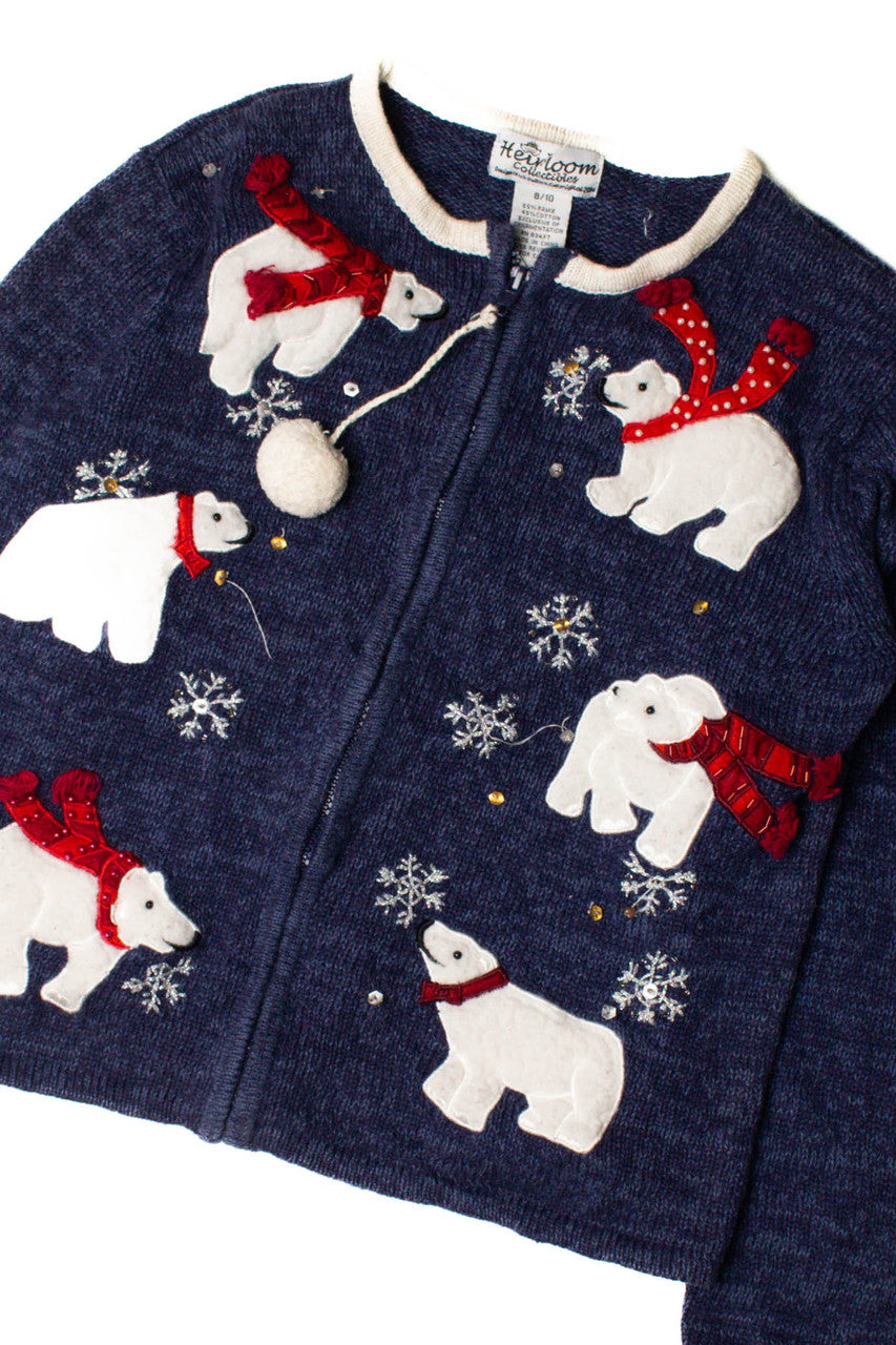 Chilly Polar Bears Ugly Christmas Cardigan 59360