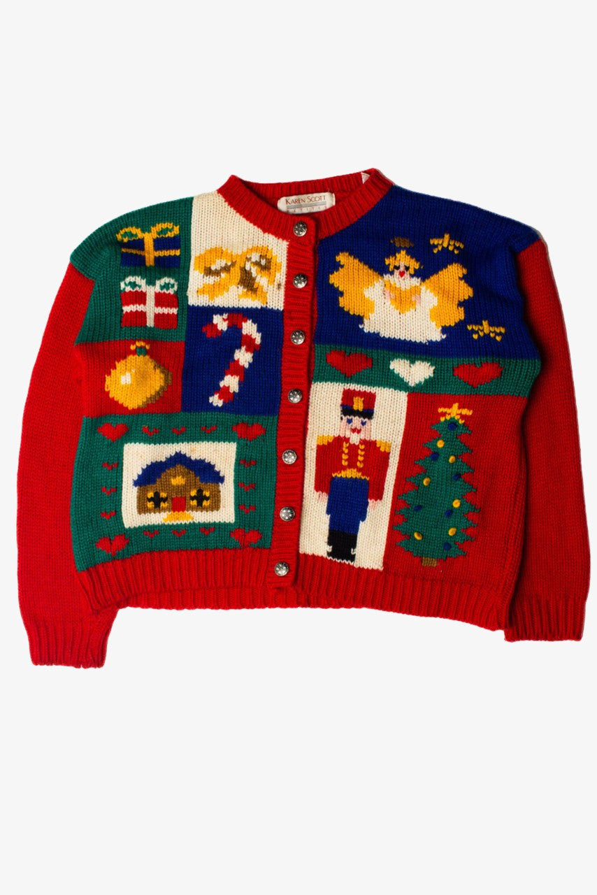 Christmas Collage Ugly Christmas Cardigan 59372