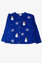 Snowman Fellas Blue Christmas Cardigan 59397
