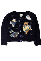 Winter Sports Kitty Cats Ugly Christmas Cardigan 59400