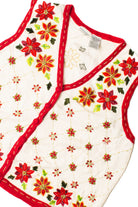 Red Beaded Flowers Ugly Christmas Vest 59441