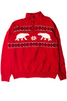 Two Polar Bears They Might Kiss Ugly Christmas Pullover 59446