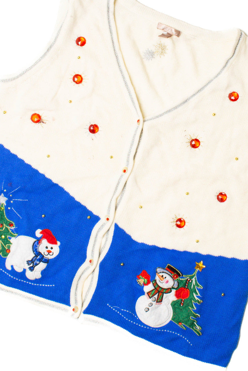 Sweet Snowman Night Ugly Christmas Vest 59449