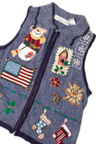 Blue Ugly Christmas Vest 59454