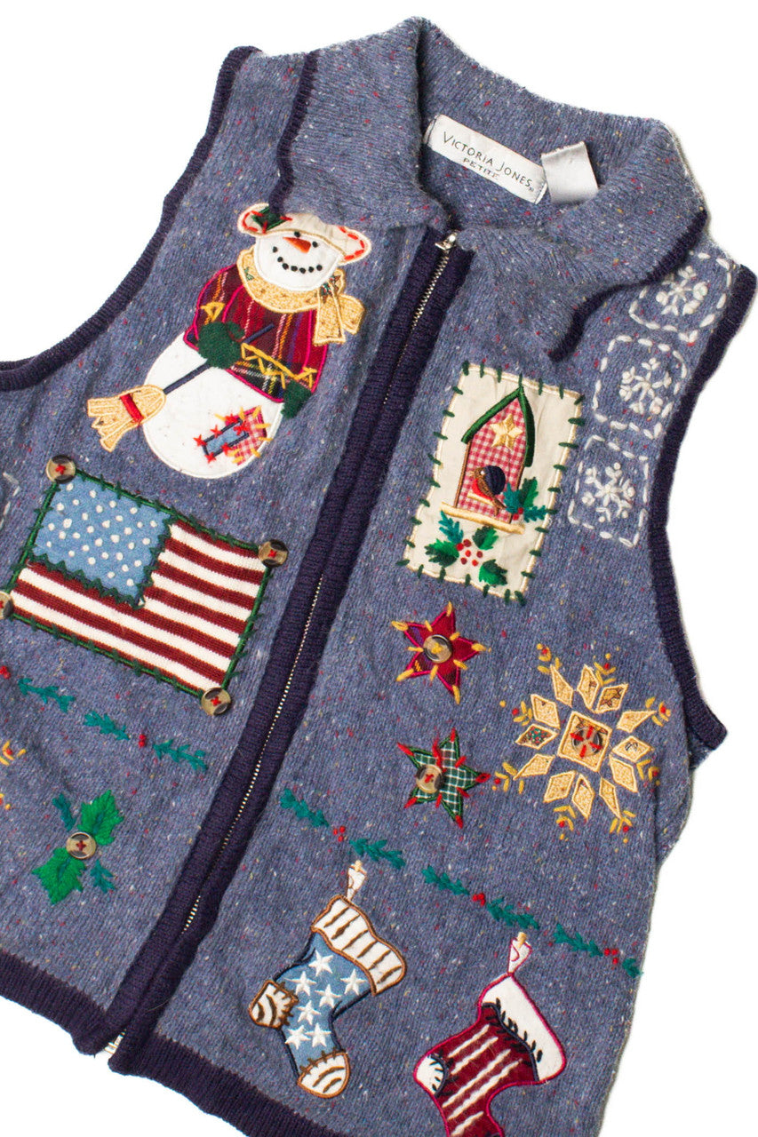 Blue Ugly Christmas Vest 59454