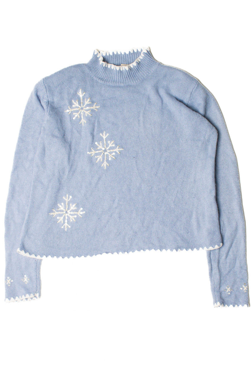 Blue Snowflakes Ugly Christmas Pullover 59455