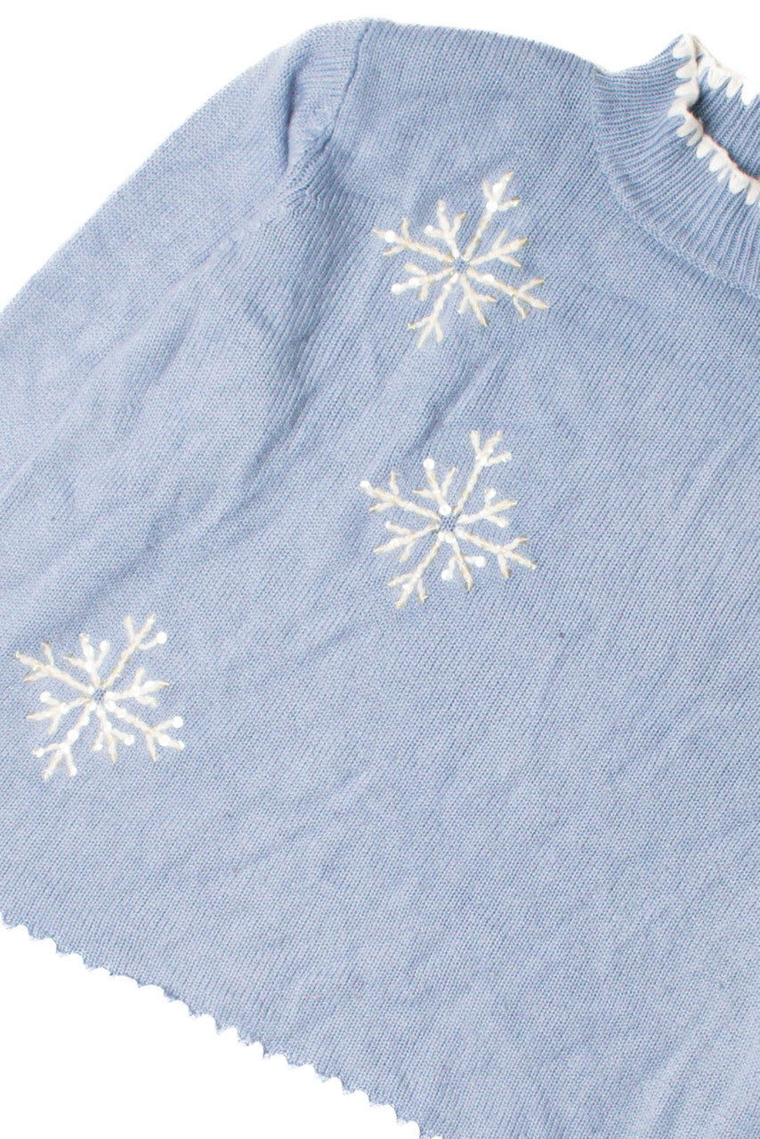 Blue Snowflakes Ugly Christmas Pullover 59455