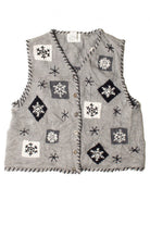 Gray Snowflakes Ugly Christmas Vest 59461