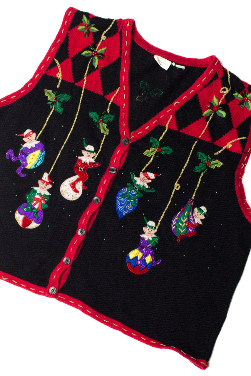 Black Ugly Christmas Vest 59504