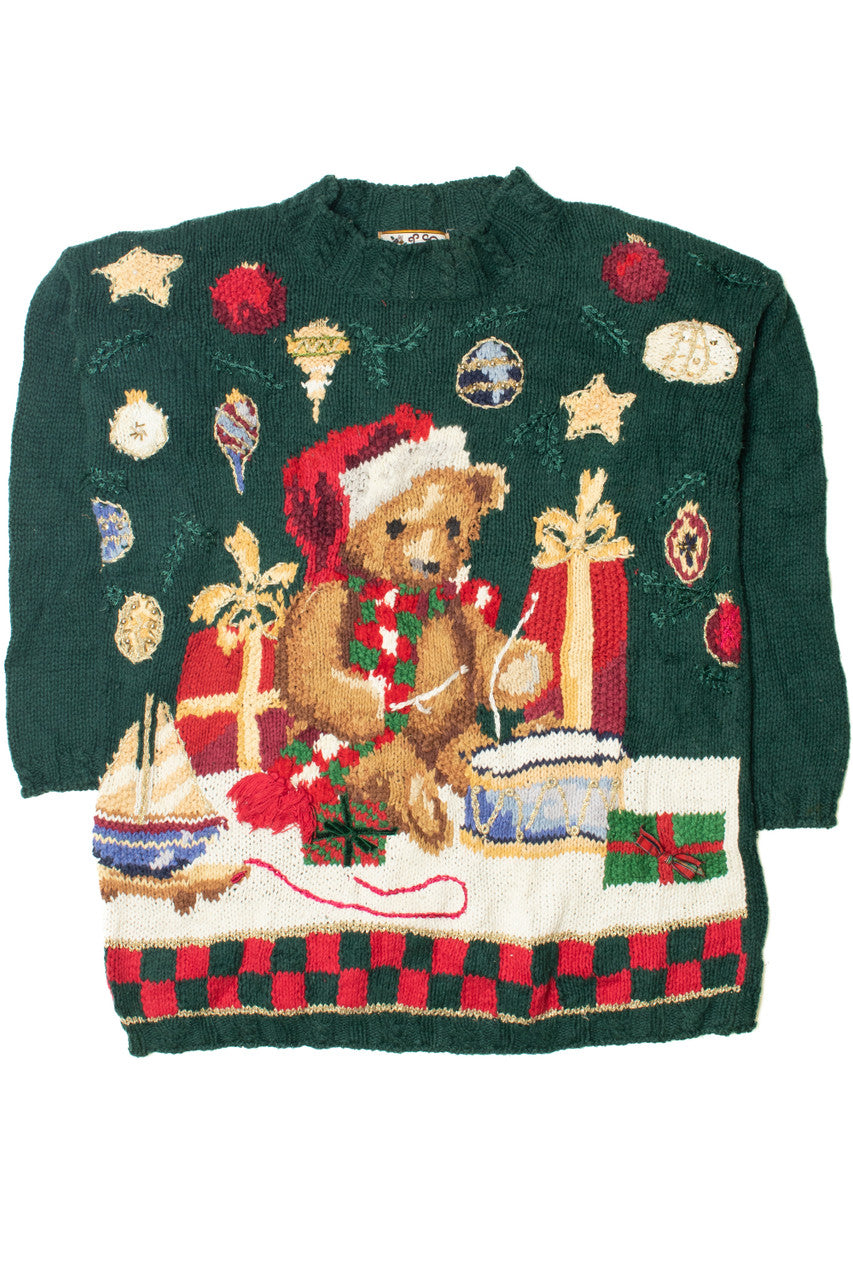Vintage Teddy Bear Ugly Christmas Sweater 59538