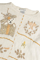 Vintage White Ugly Christmas Sweater 59562