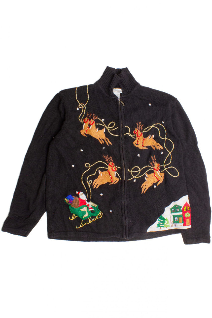 Black Ugly Christmas Cardigan 60039