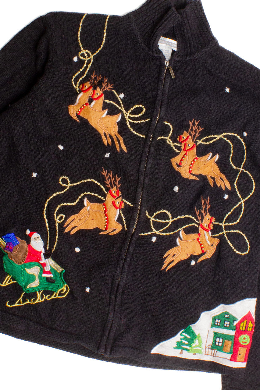 Black Ugly Christmas Cardigan 60039