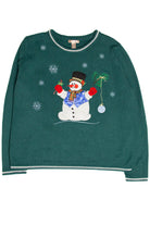 Green Ugly Christmas Snowman Pullover 60270