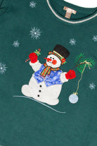 Green Ugly Christmas Snowman Pullover 60270