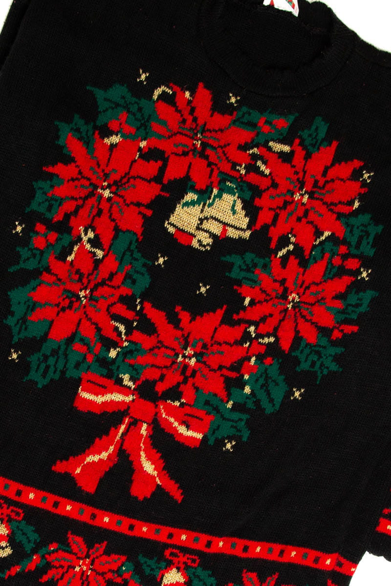 Black Ugly Christmas Wreath Pullover 60272