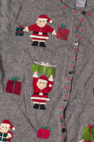 Santa With Presents Gray Ugly Christmas Sweater 60814