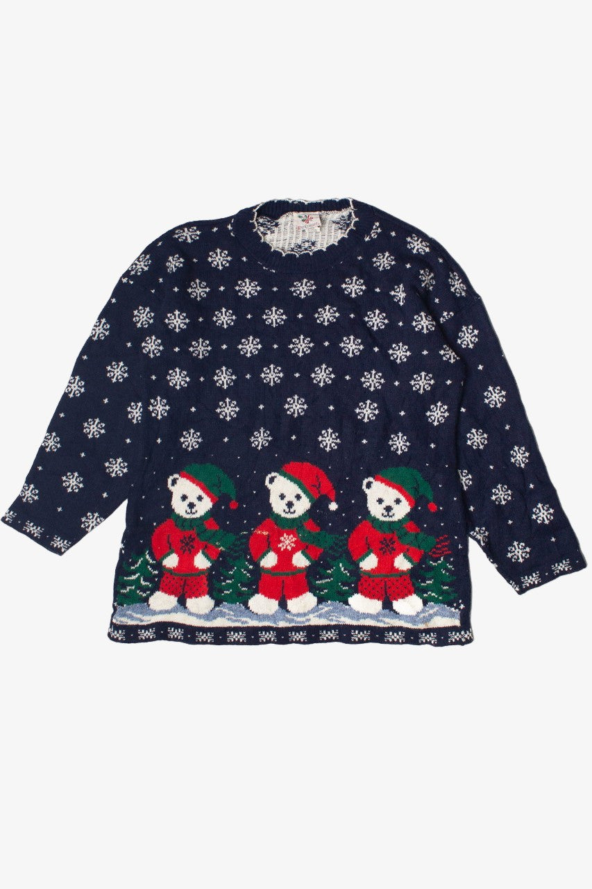 Polar Bears in the Snow Ugly Christmas Sweater 60815