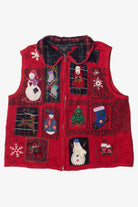 Festive Patches Ugly Christmas Sweater Vest 60817