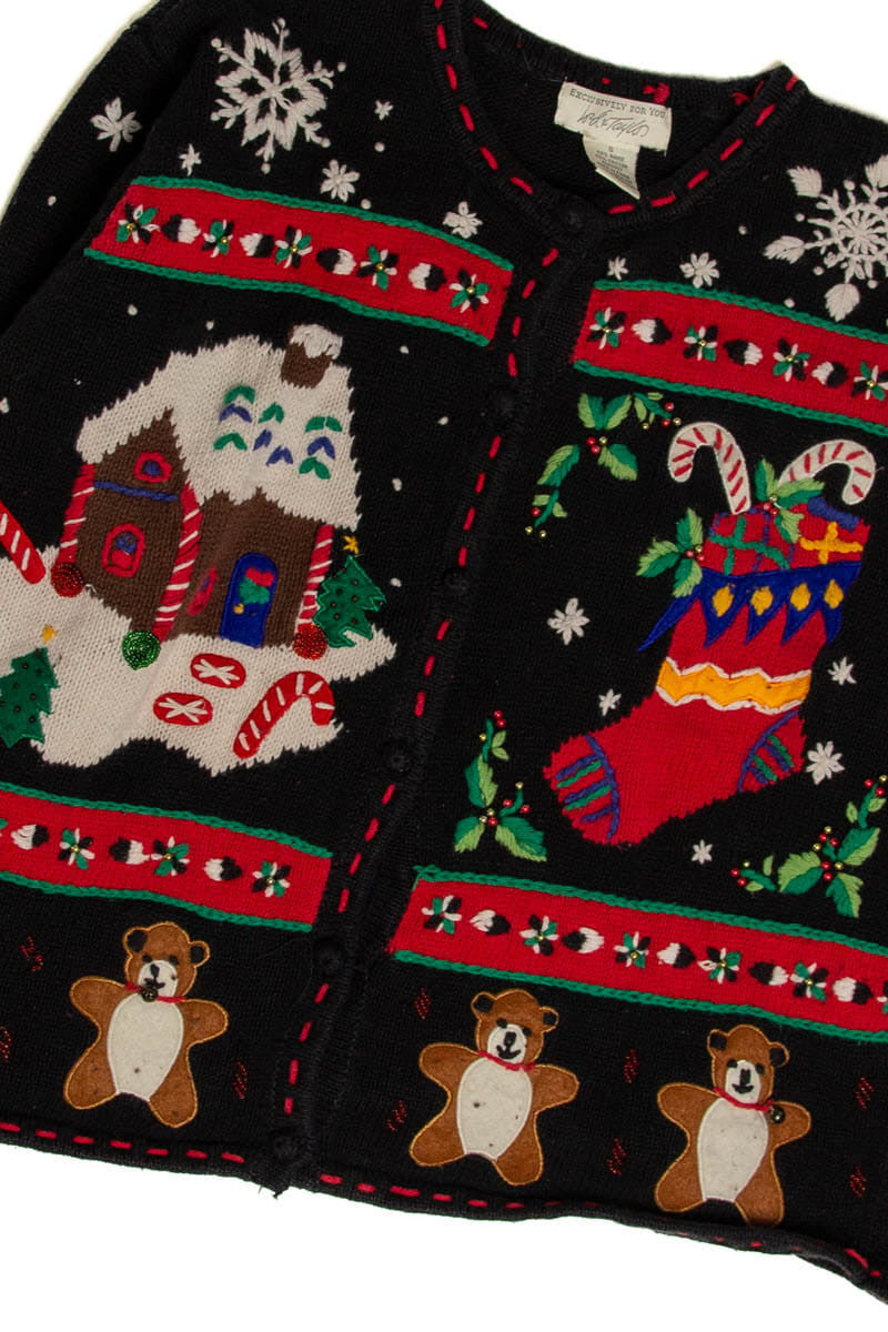 Black Ugly Christmas Cardigan 60032