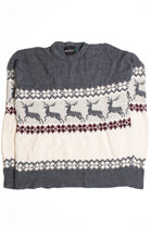 White and Grey Ugly Christmas Pullover 61029