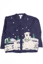 Blue Ugly Christmas Cardigan 61049