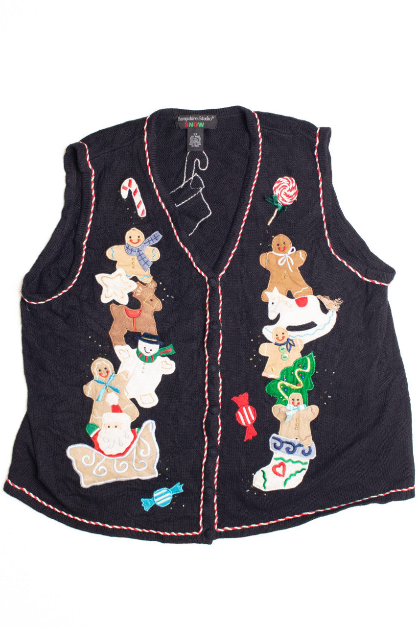 Black Ugly Christmas Vest 61093