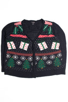 Black Ugly Christmas Cardigan 61122