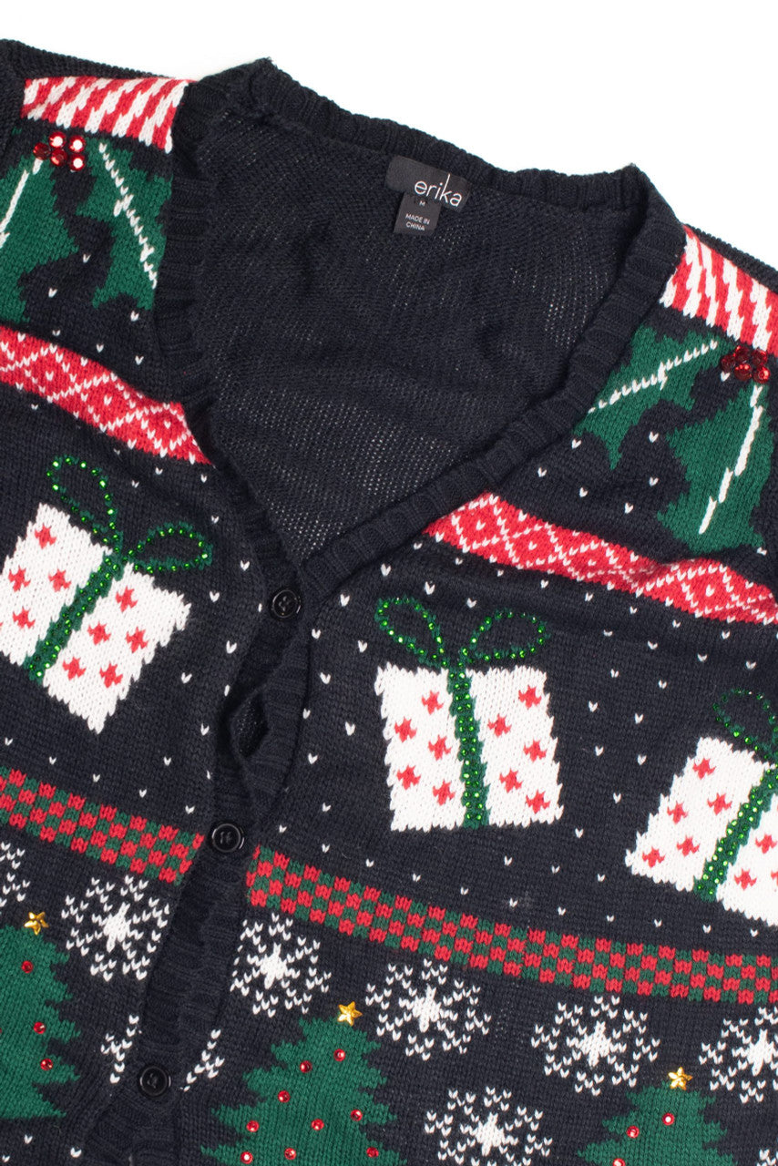 Black Ugly Christmas Cardigan 61122