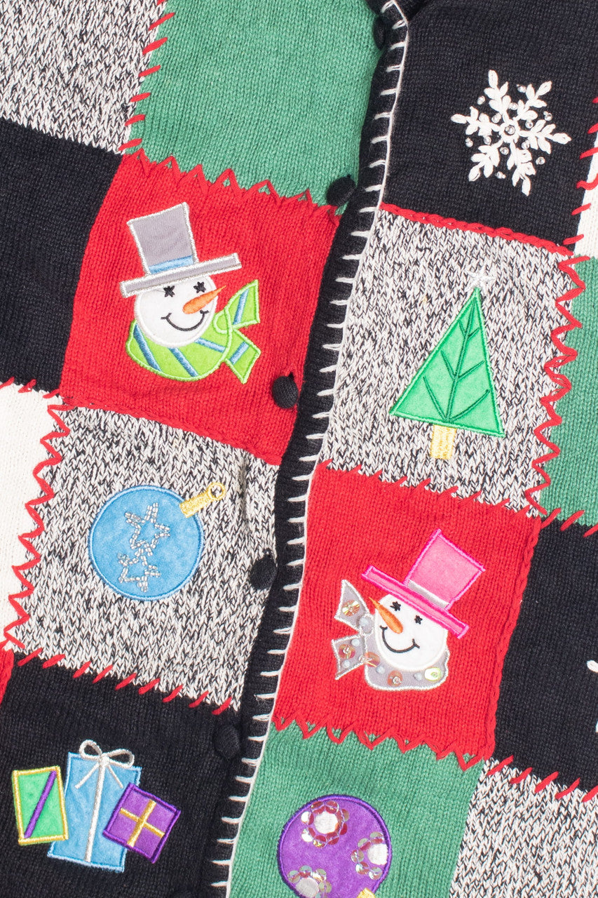 Black Ugly Christmas Cardigan 61132