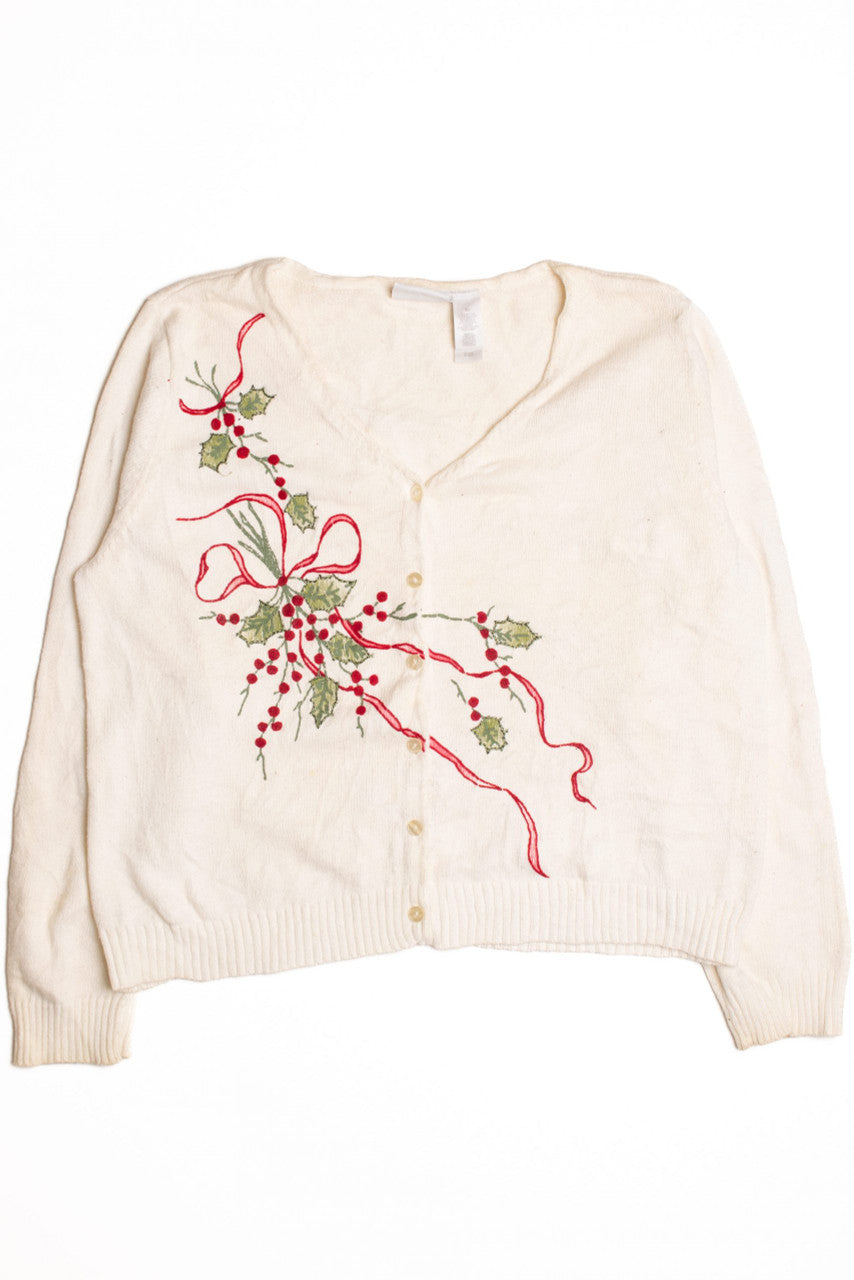 White Ugly Christmas Cardigan 61136