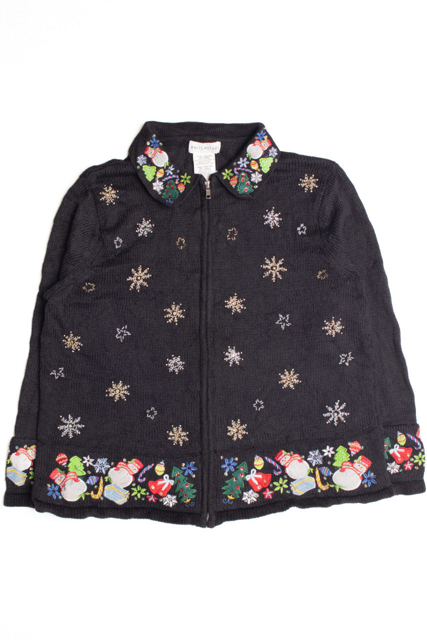 Black Ugly Christmas Cardigan 61139