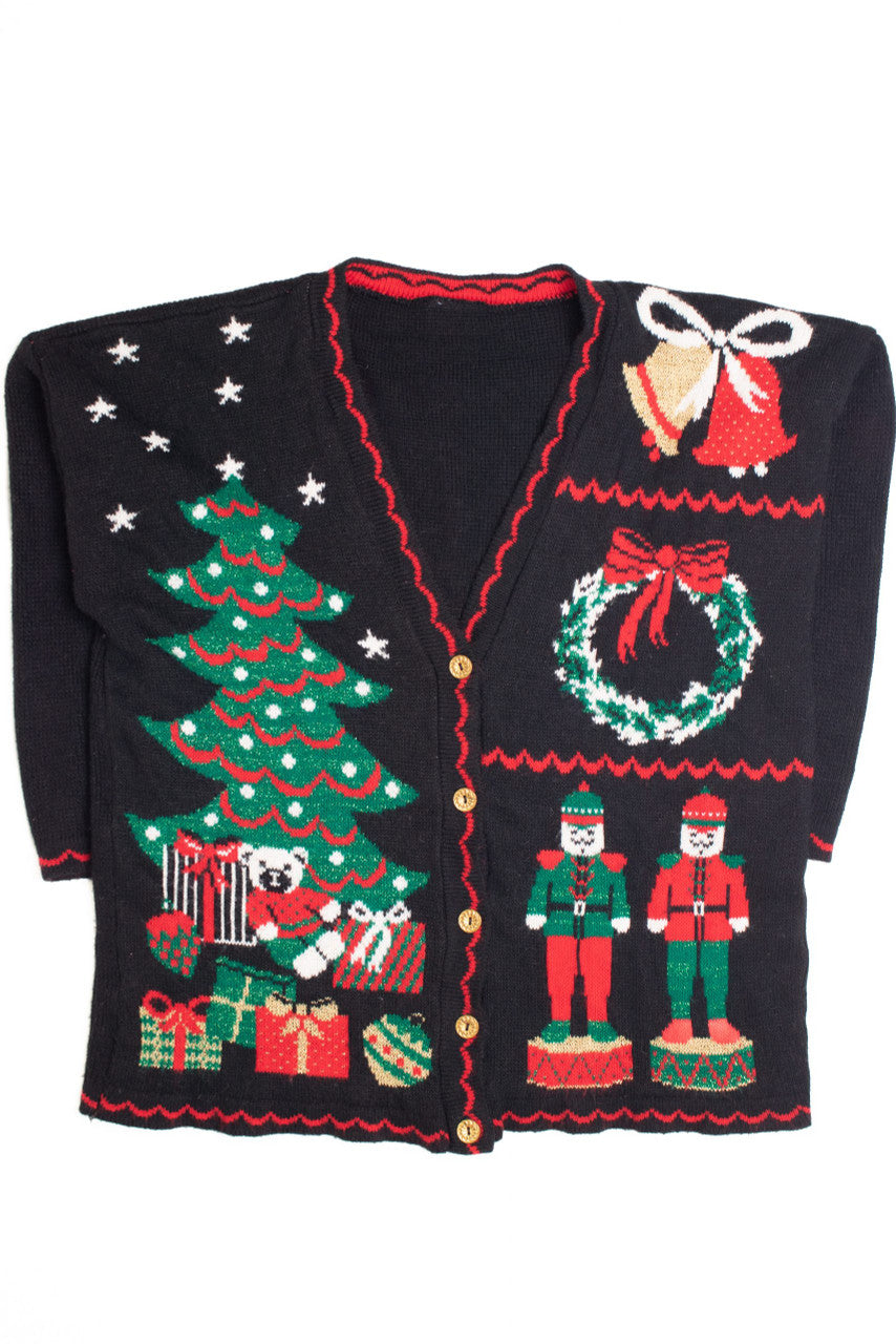 Black Ugly Christmas Cardigan 61146