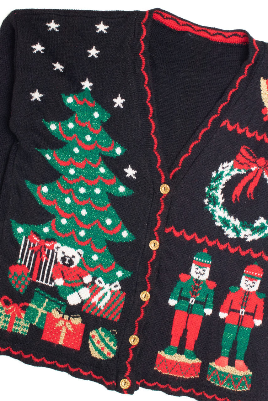 Black Ugly Christmas Cardigan 61146