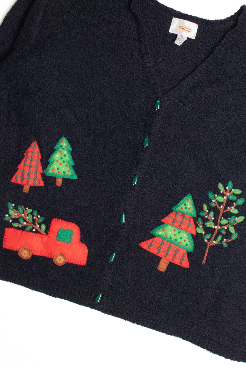 Black Ugly Christmas Cardigan 61156