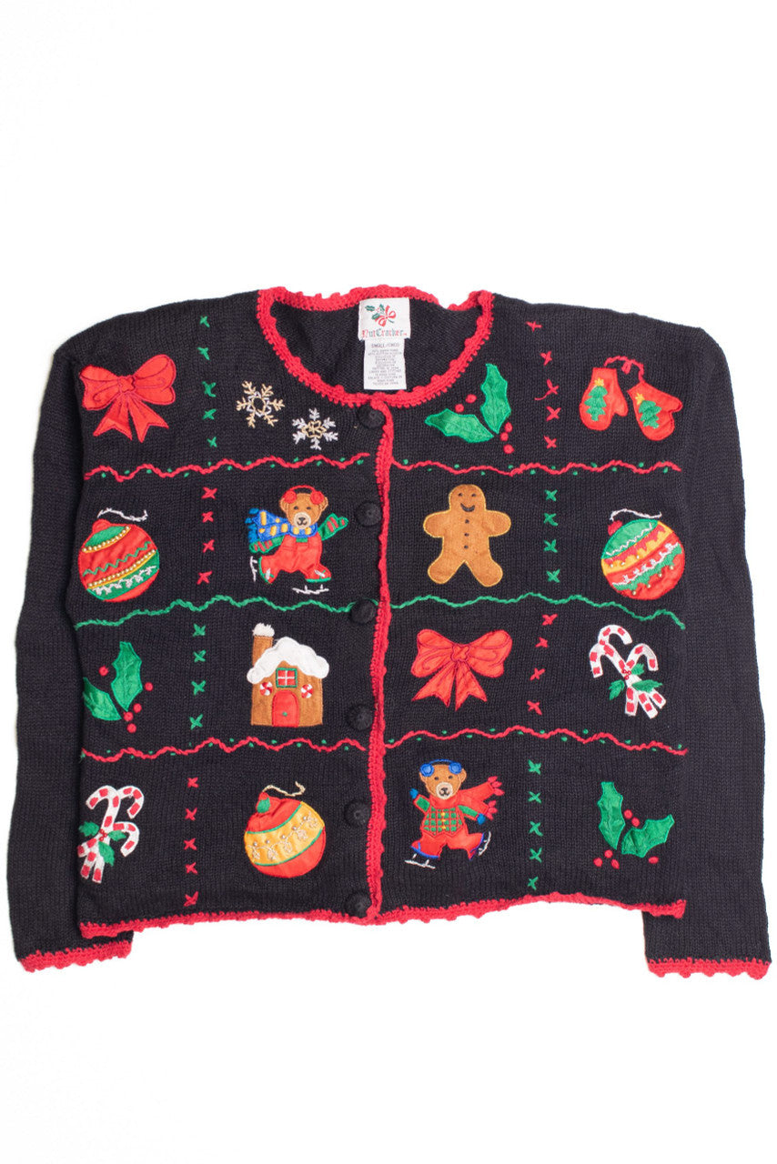 Black Ugly Christmas Cardigan 61158