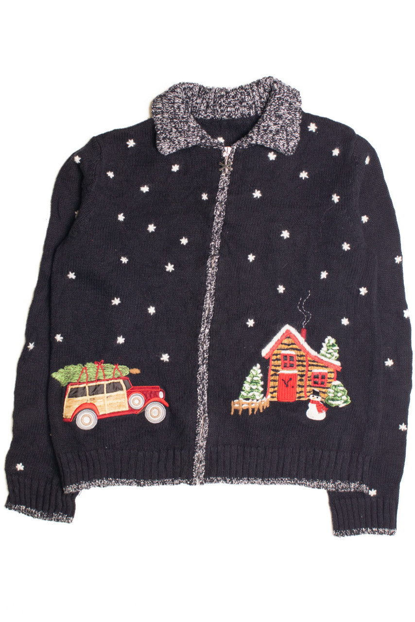 Black Ugly Christmas Cardigan 61168